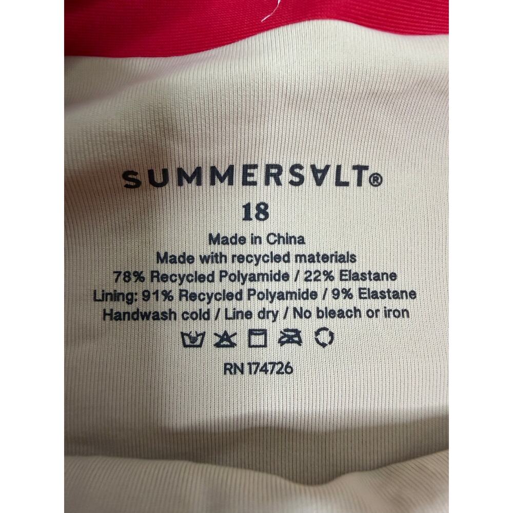 Summersalt The Ruched Backflip Red Size 18 - Picture 3 of 4